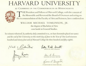 Harvard diploma
