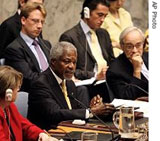 UN Secretary-General Kofi Annan addresses Security Council