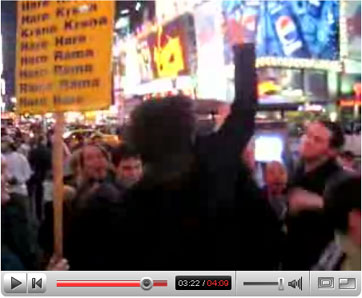 sankirtan at Times Square, Manhattan